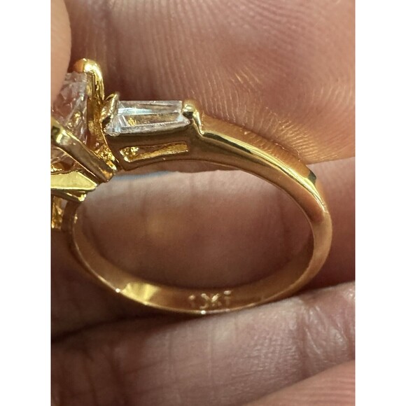 10K Fine Gold Shimmer Modern Comfort Band Ring – Size 8 - Picture 6 of 8